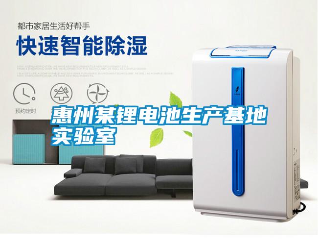 惠州某鋰電池生產(chǎn)基地實驗室