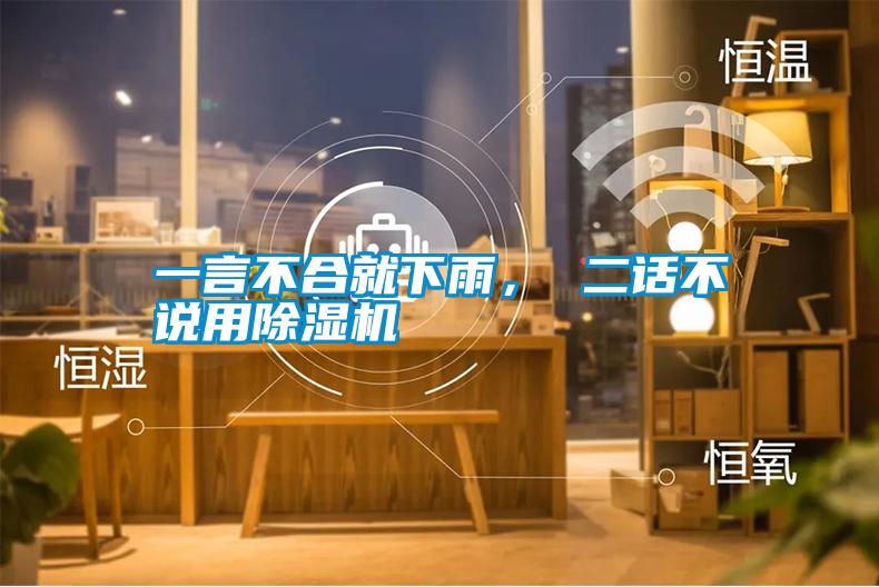 一言不合就下雨， 二話(huà)不說(shuō)用除濕機(jī)