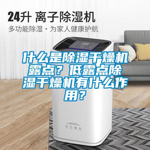 什么是除濕干燥機露點？低露點除濕干燥機有什么作用？