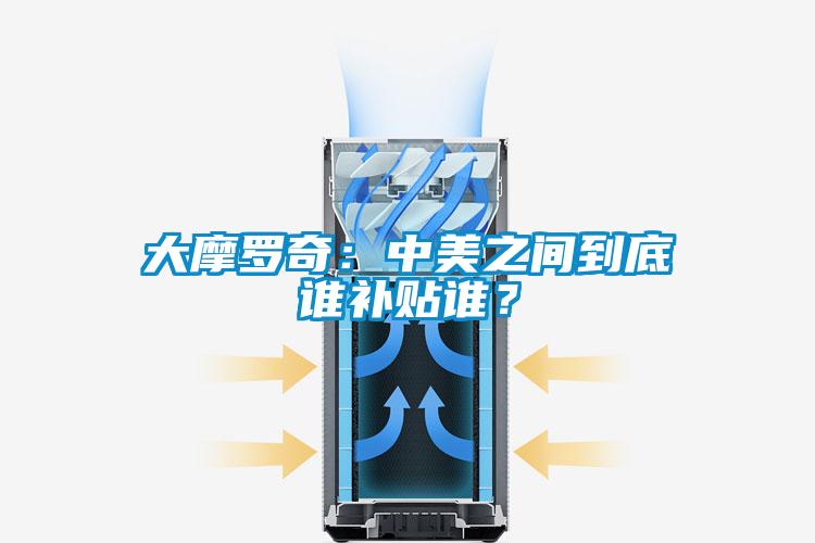 大摩羅奇：中美之間到底誰補(bǔ)貼誰？