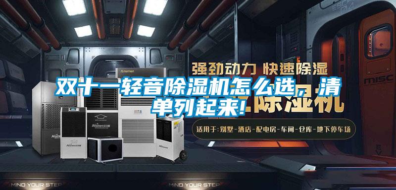 雙十一輕音除濕機(jī)怎么選，清單列起來!