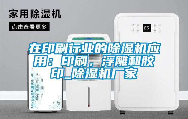 在印刷行業(yè)的除濕機(jī)應(yīng)用：印刷，浮雕和膠印_除濕機(jī)廠家