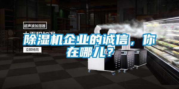 除濕機企業(yè)的誠信，你在哪兒？