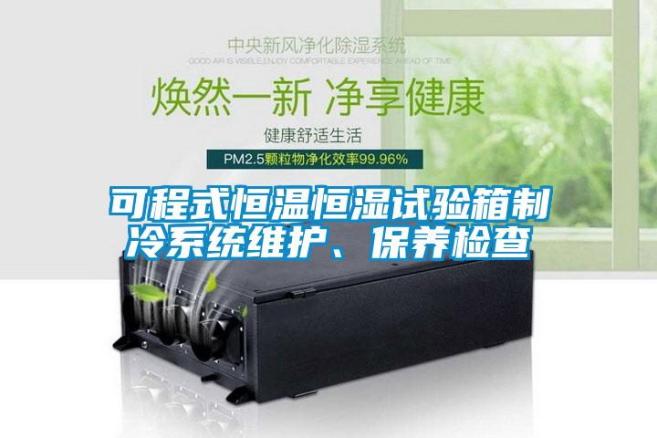 可程式恒溫恒濕試驗(yàn)箱制冷系統(tǒng)維護(hù)、保養(yǎng)檢查