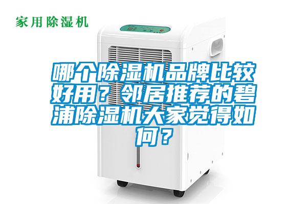 哪個(gè)除濕機(jī)品牌比較好用？鄰居推薦的碧浦除濕機(jī)大家覺得如何？