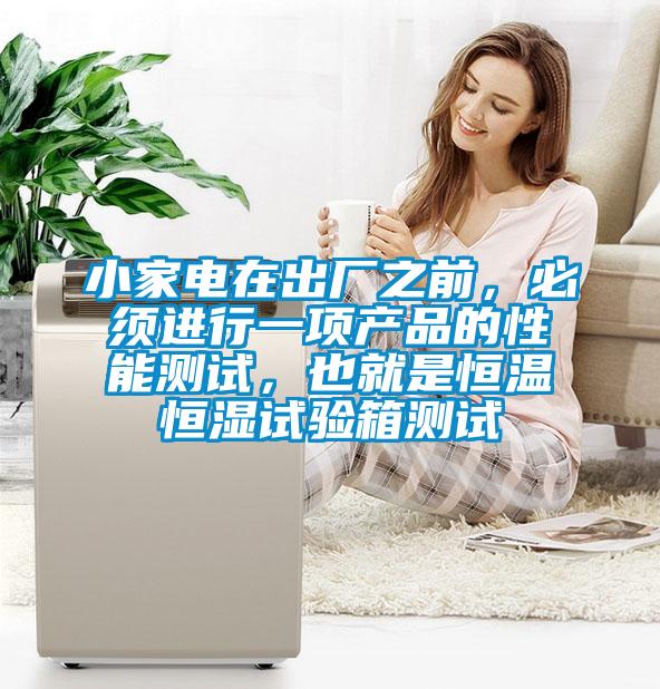 小家電在出廠之前，必須進(jìn)行一項(xiàng)產(chǎn)品的性能測(cè)試，也就是恒溫恒濕試驗(yàn)箱測(cè)試
