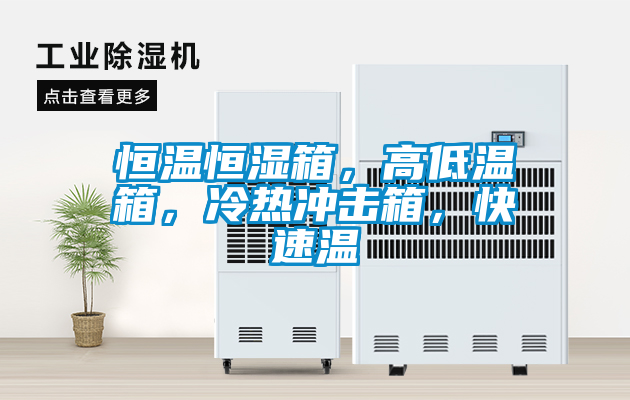 恒溫恒濕箱，高低溫箱，冷熱沖擊箱，快速溫