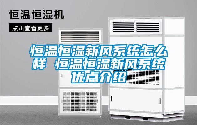 恒溫恒濕新風系統(tǒng)怎么樣 恒溫恒濕新風系統(tǒng)優(yōu)點介紹