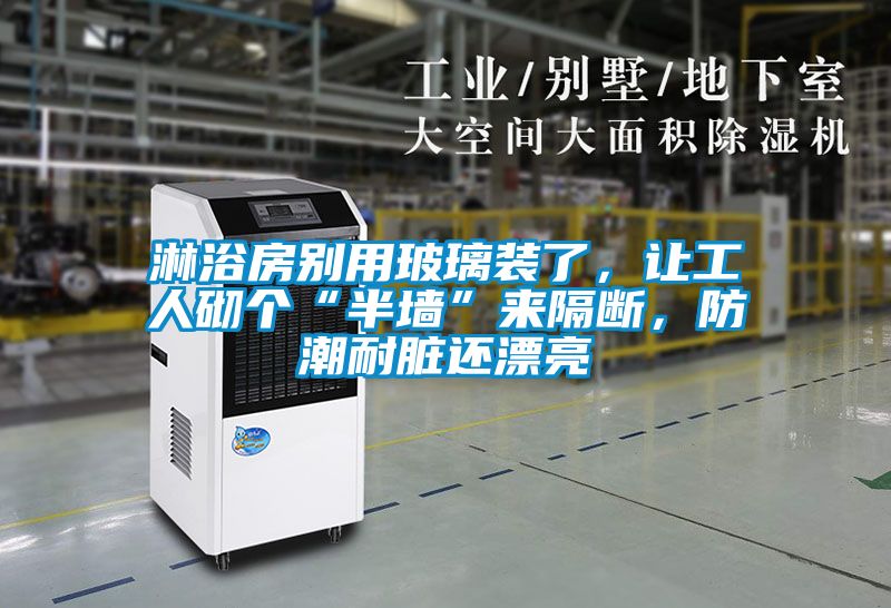 淋浴房別用玻璃裝了，讓工人砌個“半墻”來隔斷，防潮耐臟還漂亮
