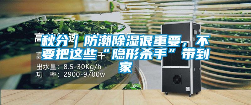 秋分｜防潮除濕很重要，不要把這些“隱形殺手”帶到家