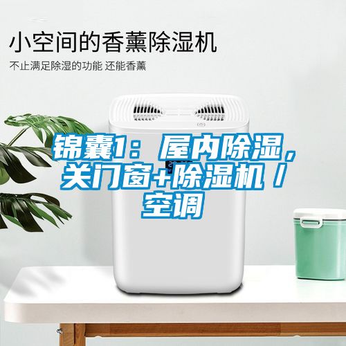 錦囊1：屋內(nèi)除濕，關(guān)門窗+除濕機／空調(diào)