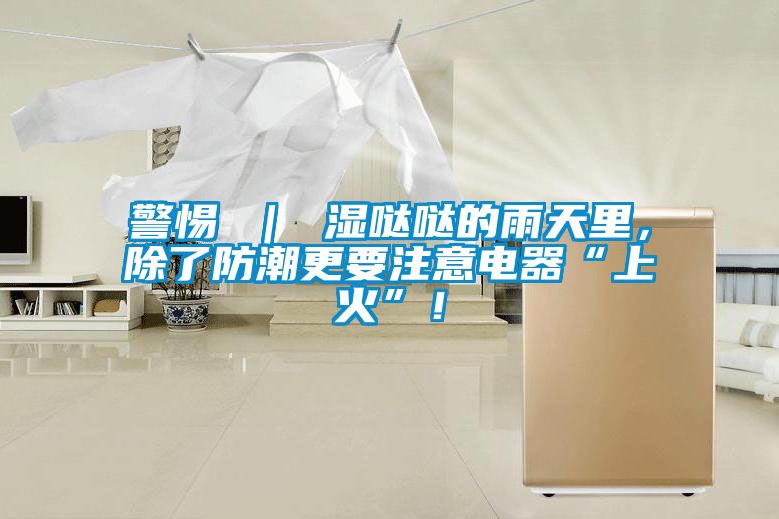 警惕 ｜ 濕噠噠的雨天里，除了防潮更要注意電器“上火”！