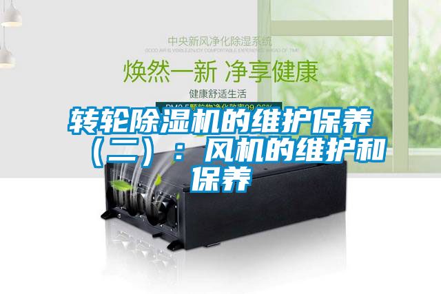 轉輪除濕機的維護保養(yǎng)（二）：風機的維護和保養(yǎng)