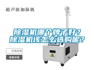 行業(yè)新聞除濕機哪個牌子好？除濕機該怎么選購呢？
