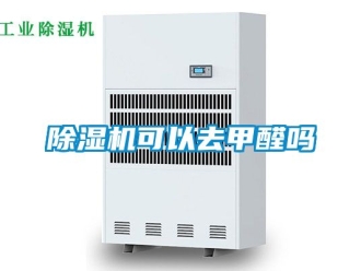 行業(yè)新聞除濕機(jī)可以去甲醛嗎