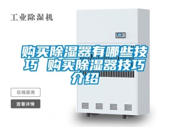 行業(yè)新聞購(gòu)買(mǎi)除濕器有哪些技巧 購(gòu)買(mǎi)除濕器技巧介紹